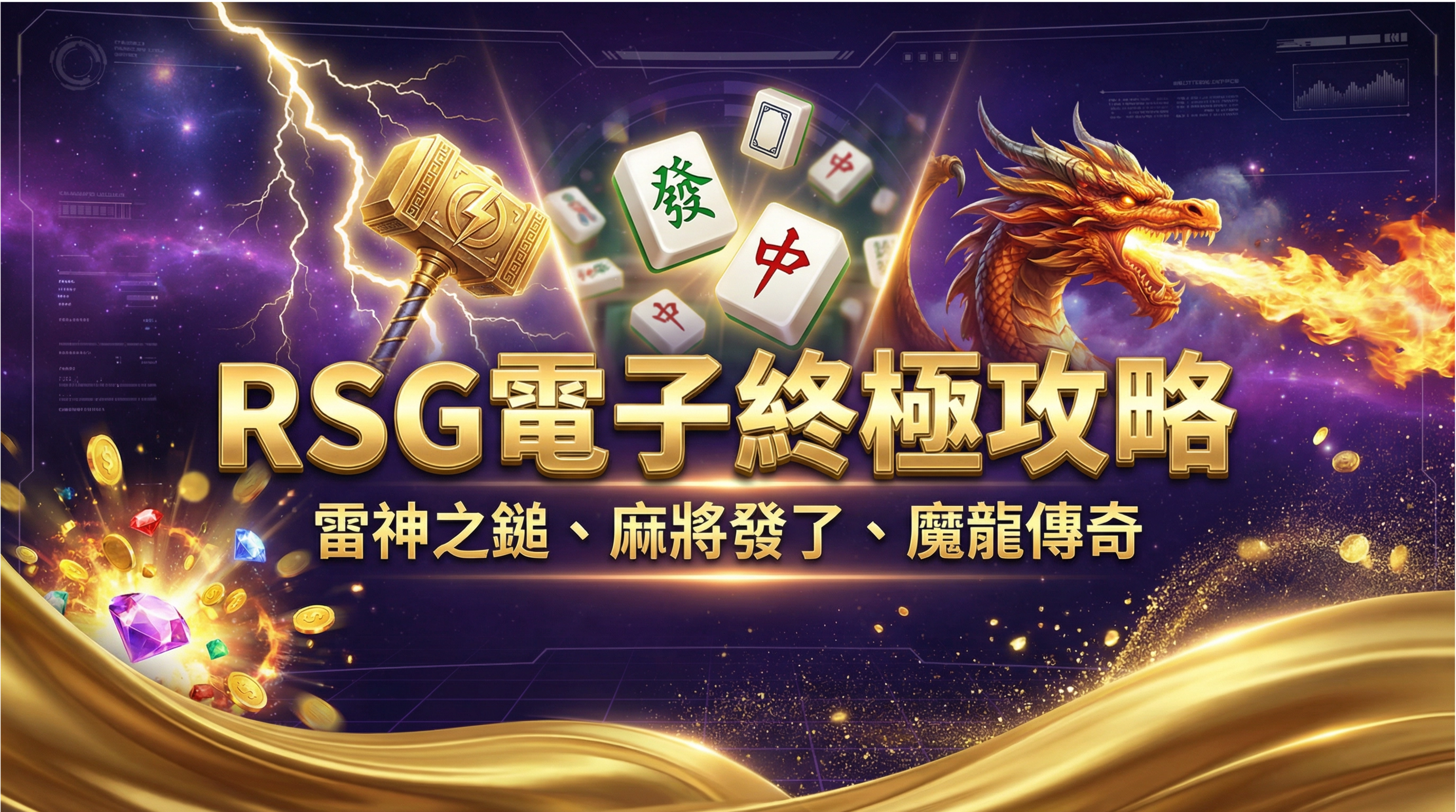【RSG皇家電子】2026終極攻略：雷神之鎚、麻將發了、魔龍傳奇試玩技巧與爆分訊號全解析